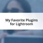 My Favorite Plugins for Lightroom