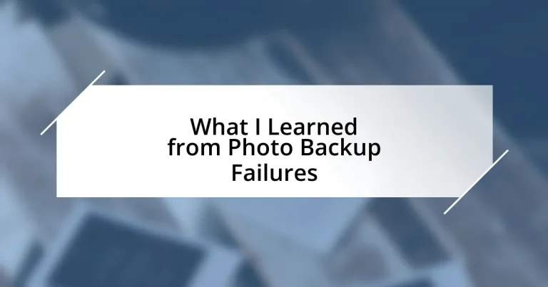 What I Learned from Photo Backup Failures