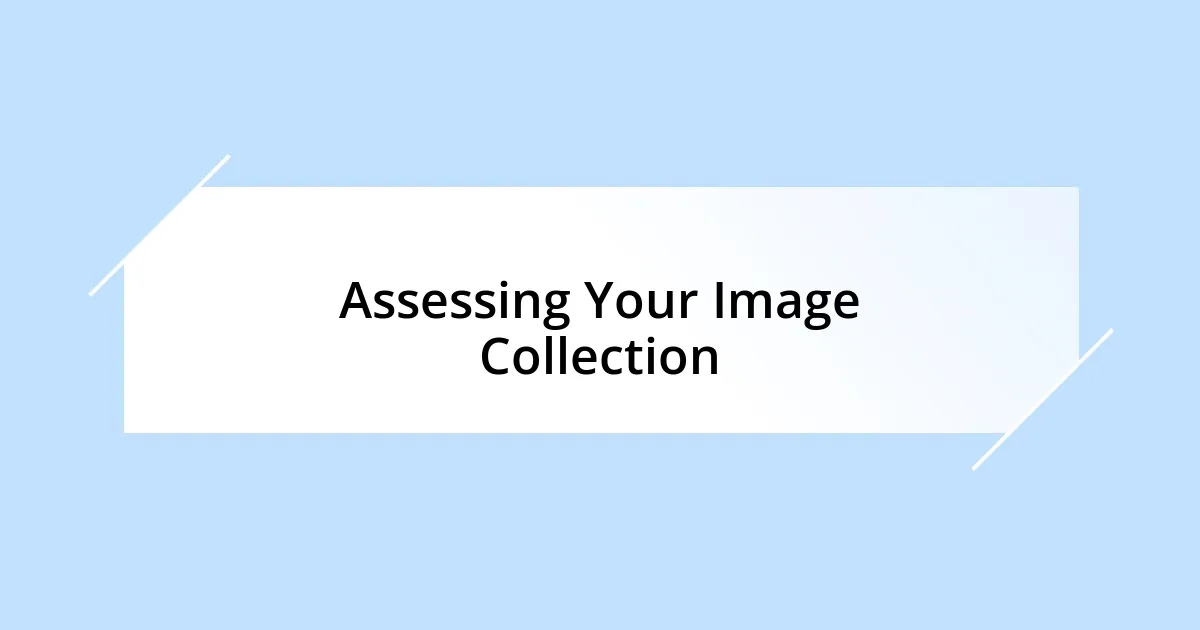 Assessing Your Image Collection